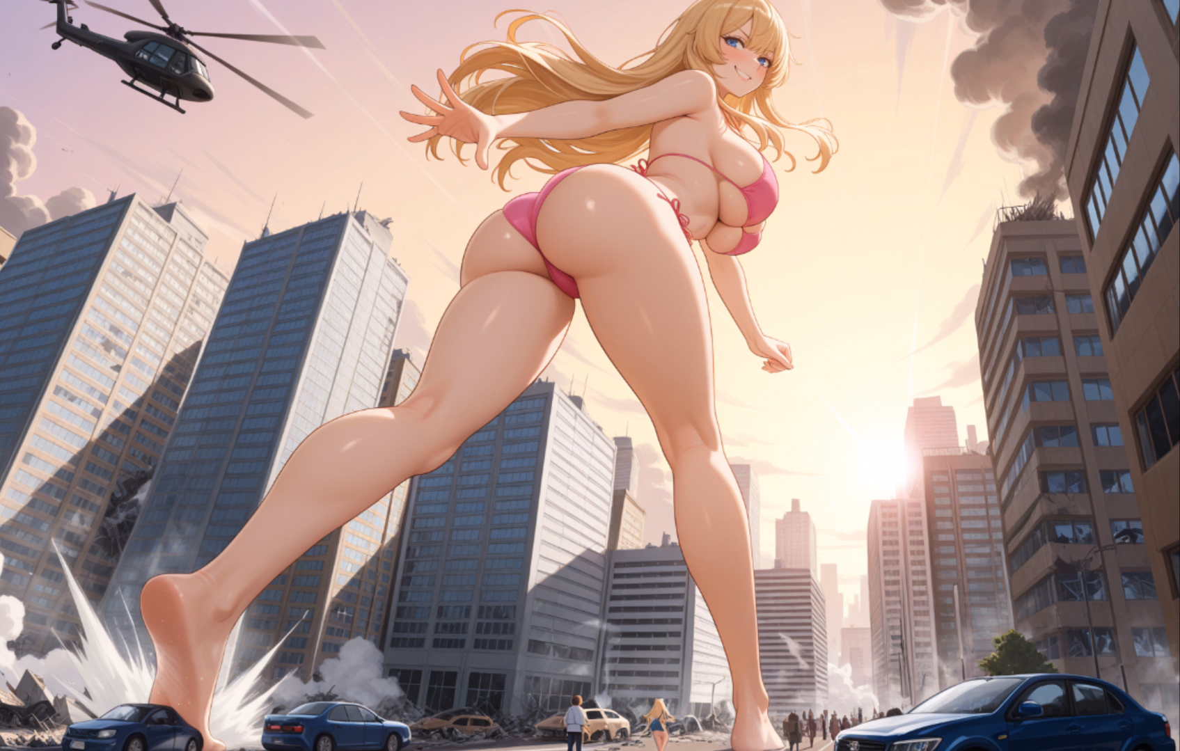 Melinda the alien giantess